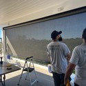 Outdoor Motorized Roller Shades on Spur Valley Rd in Goleta, CA